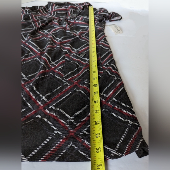 Fall Aline Grey Plaid Short Dress Mod Look Cowl Neck New w/ Tags - Picture 10 of 14